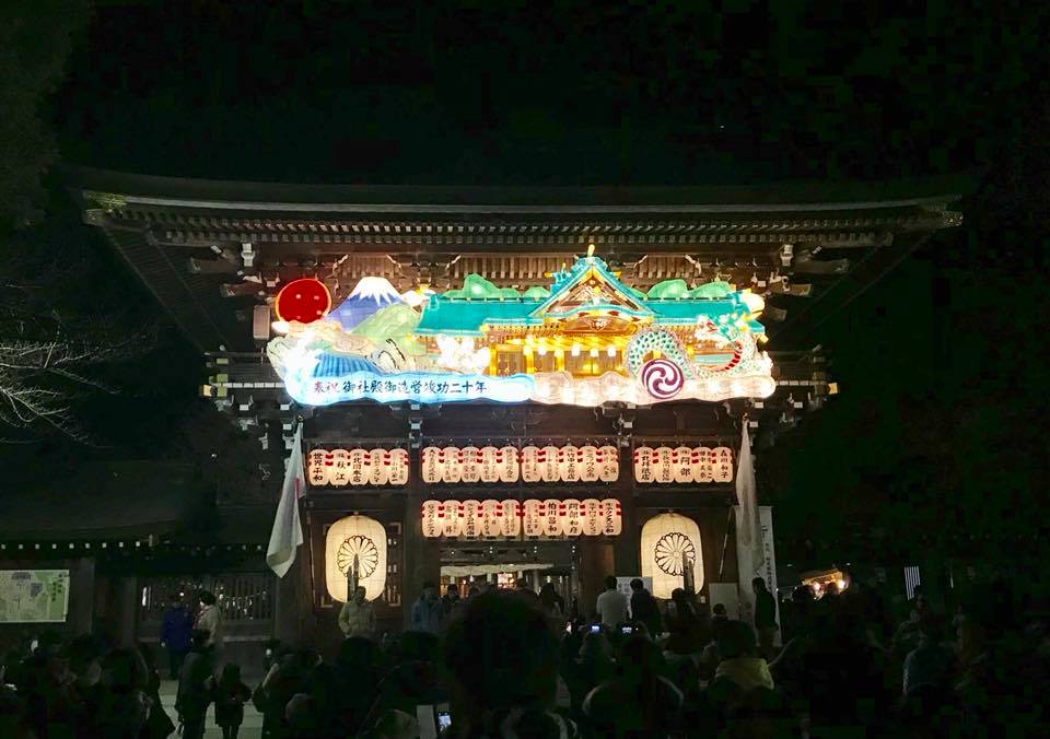 寒川神社　初詣　混雑